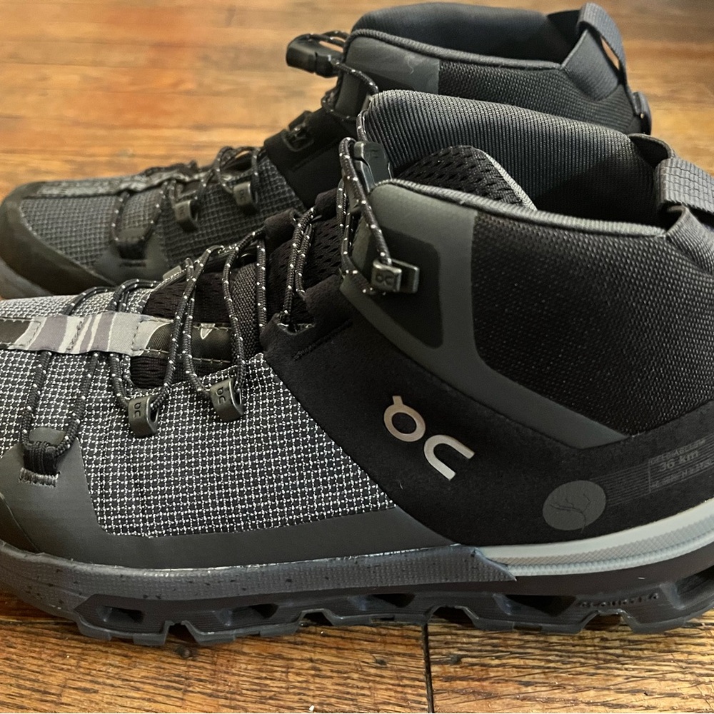 On Running Black and Gray Athletic Shoes